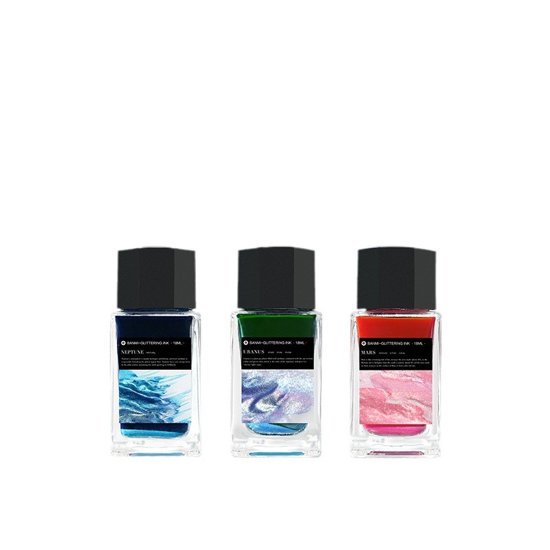 Special Bright Version Limited Glitter Colorful Ink Gold Powder Fountain Pen Starry Sky Gradient Handmade Colorful Ink Free Shipping 18ml