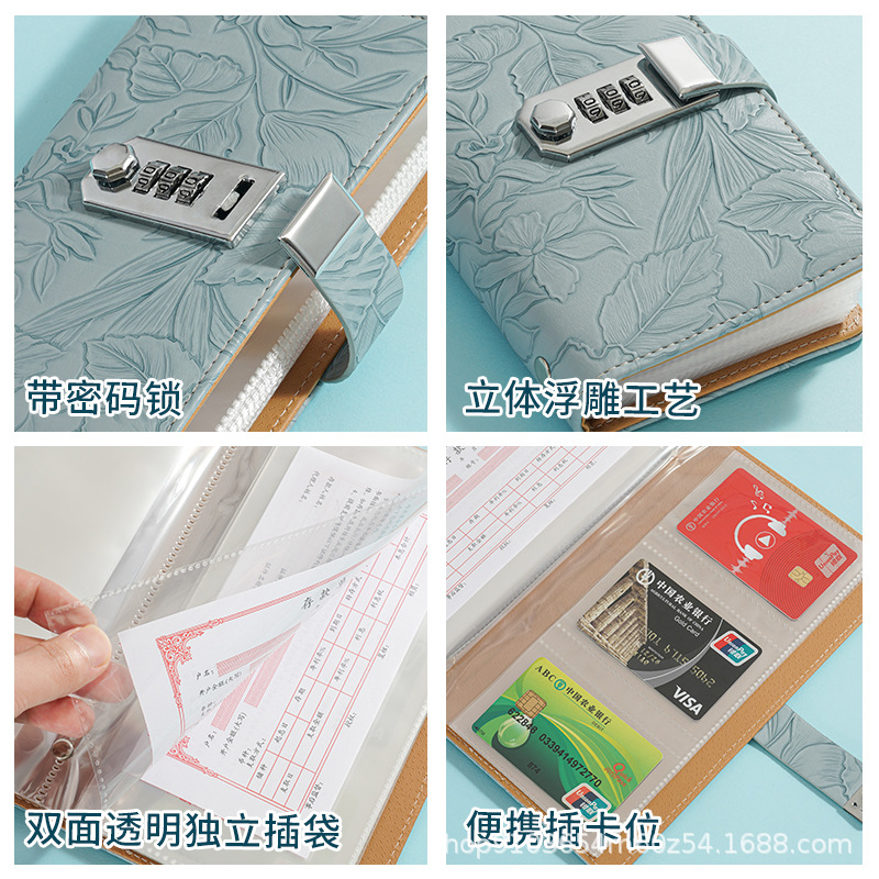 ✅Printing deposit slip clip cash deposit money clip 2024 new net red financial bank deposit slip clip combination lock portable batch