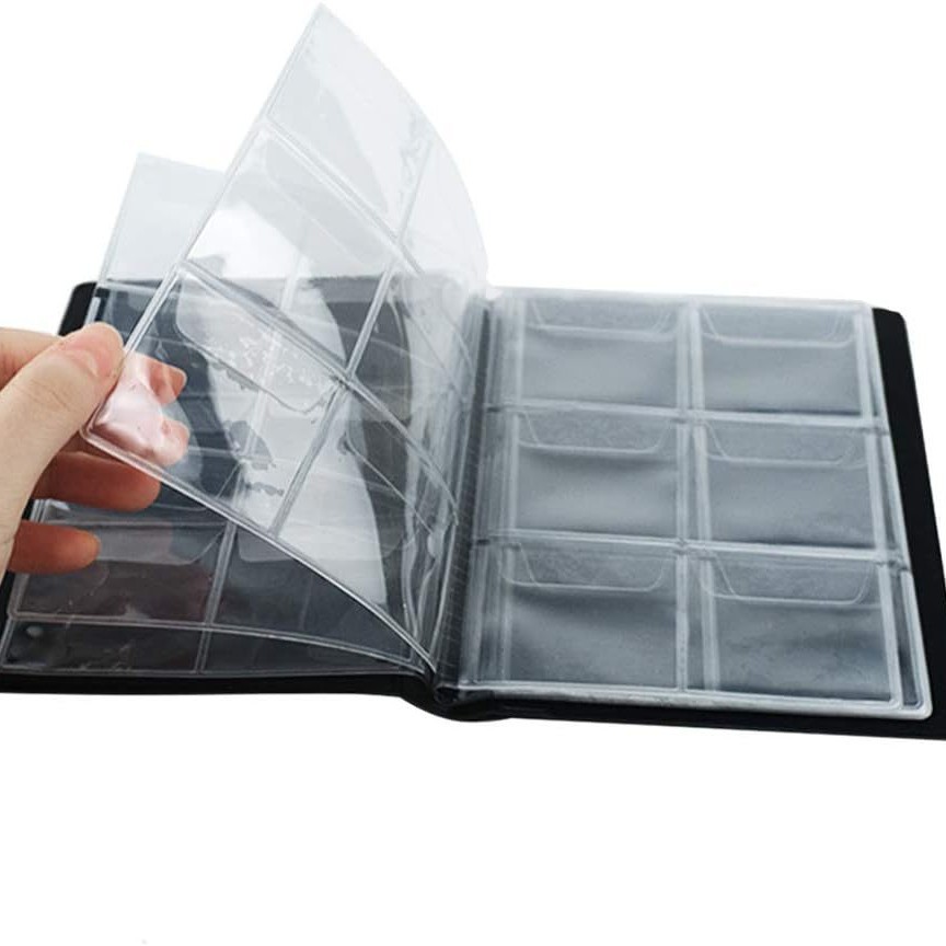 Factory direct supply PVC vertical 120 grid 60 grid in-line small coin book small fixed page coin book
