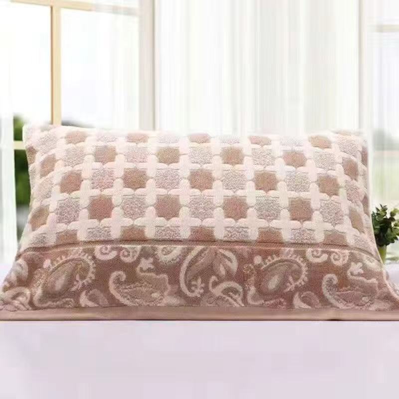 Old-fashioned terry pillow towel thickened classic non-fading wedding couples large pillow towel