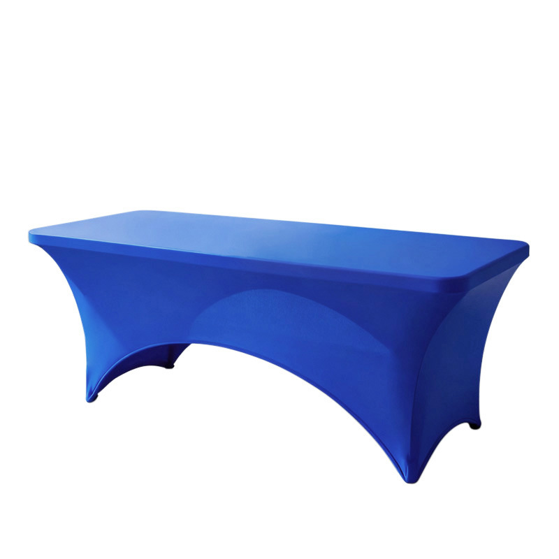 6ft American Elastic Table Cover Outdoor Wedding Event Pure Color Rectangular Elastic Tablecloth Export Cocktail Table Cover