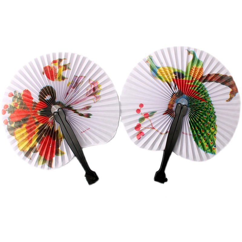 Cross-Border National Trend Paper Fan Chinese Style Portable Super Fairy Fan Folding Portable Pattern Performance Paper Fan