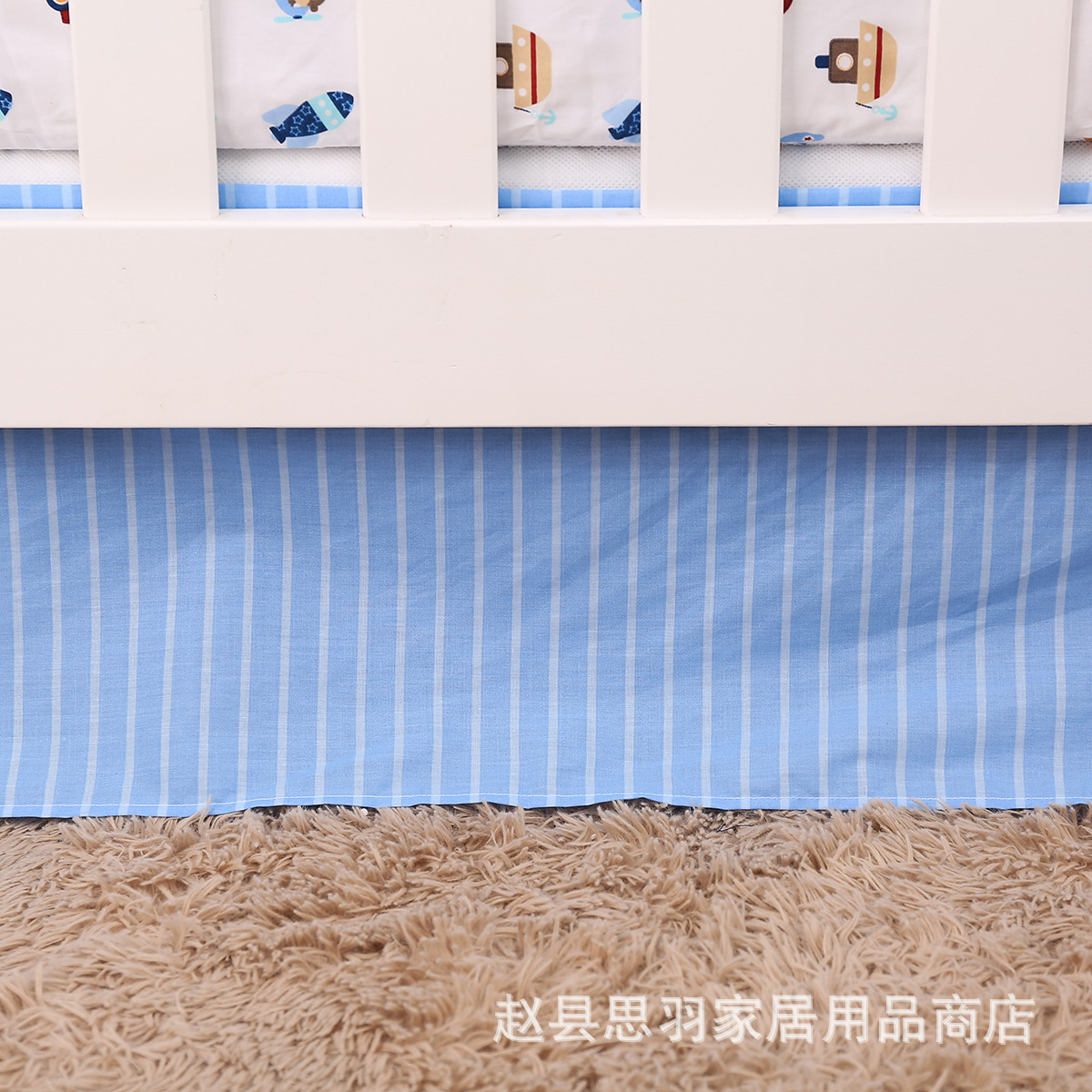 Infant and Toddler Newborn Set, Kidsren's Quilt, Bed Sheets, Bed Skirt, Infant Bedding Set, Four-Piece Set, Machine Washable