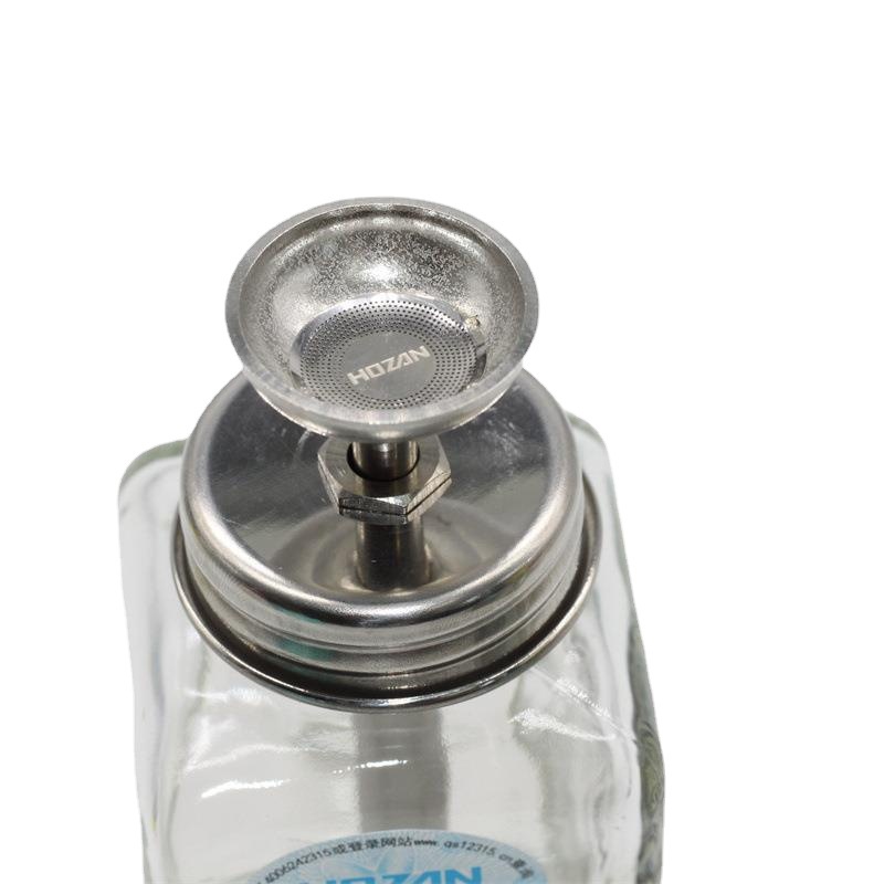 Press-Type Alcohol Bottle Thickened Copper Core Industrial Anti-Static Glass Alcohol Bottle Manicure Glass Press Bottle Cross-Border