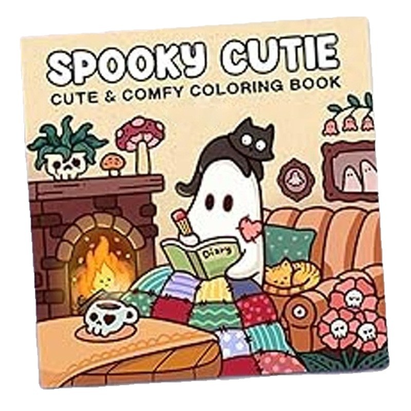 Cross-Border In-Stock Temu Coloring Book for Teenagers, Cute and Comfortable Space Coloring Book, Relaxing and Stress-Relieving Simple Coloring Book