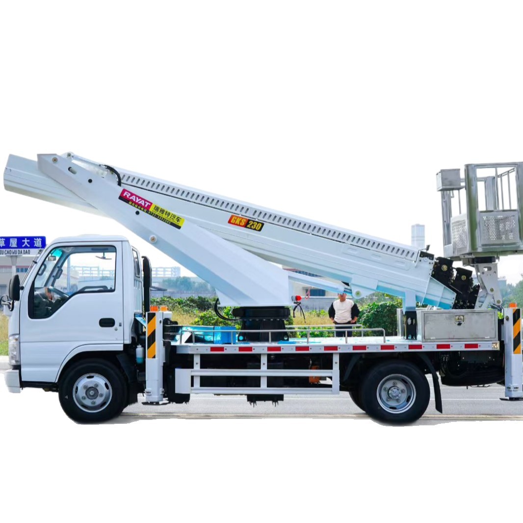 Isuzu 20.4m Section Boom Aerial Work Platform Can Be Used for Municipal Pipeline Water Supply, Drainage, Gas Laying at Height, Etc