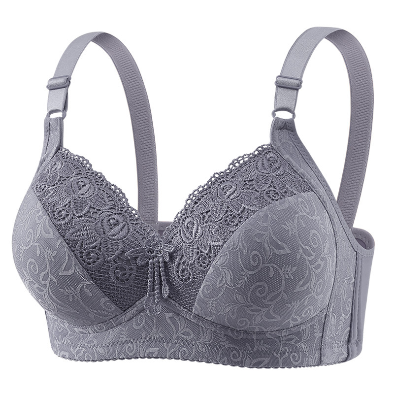 Plus Size Non-Wired Thin Adjustable Bra Push-Up Anti-Sagging, Auxiliary Breasts, Beautiful Back, Comfortable Middle-Aged Mother's Bra