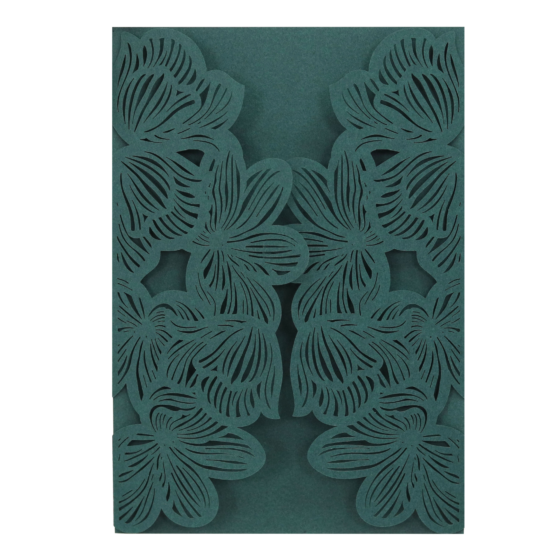 Cross Border Laser Party Invitation Shell Hollow Out Valentine's Day Rose Greeting Card Engagement Party Invitation Cover