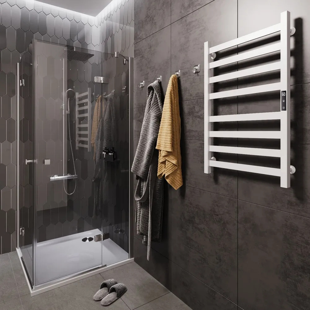 Cross-border Space Aluminum Electric Towel Rack Smart Toilet Bathroom Heating Drying Bath Towel Household Storage Towel Rack