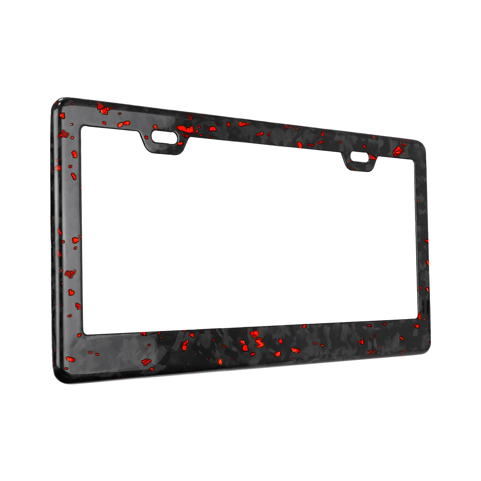 Cross-border explosions 100% real carbon fiber US car license plate frame color forged pattern license plate frame