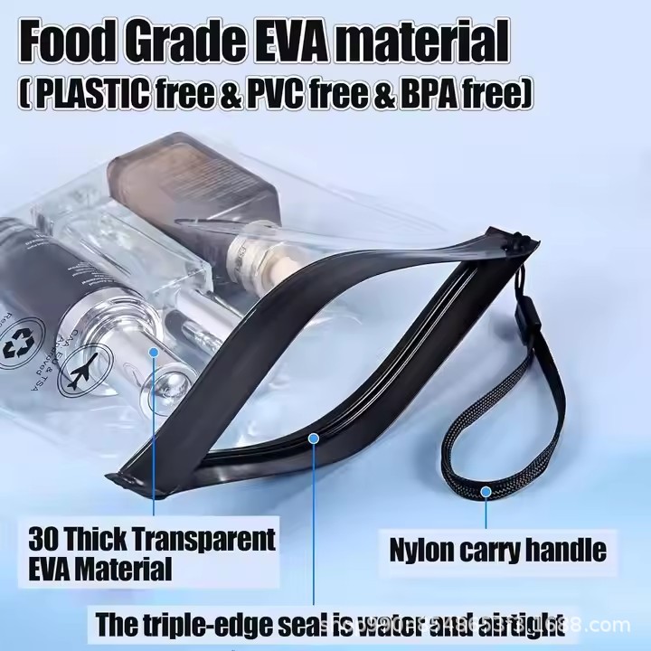 Transparent Eva Travel Use Waterproof Flight Makeup Waterproof Women's Reusable Airport Security Wash