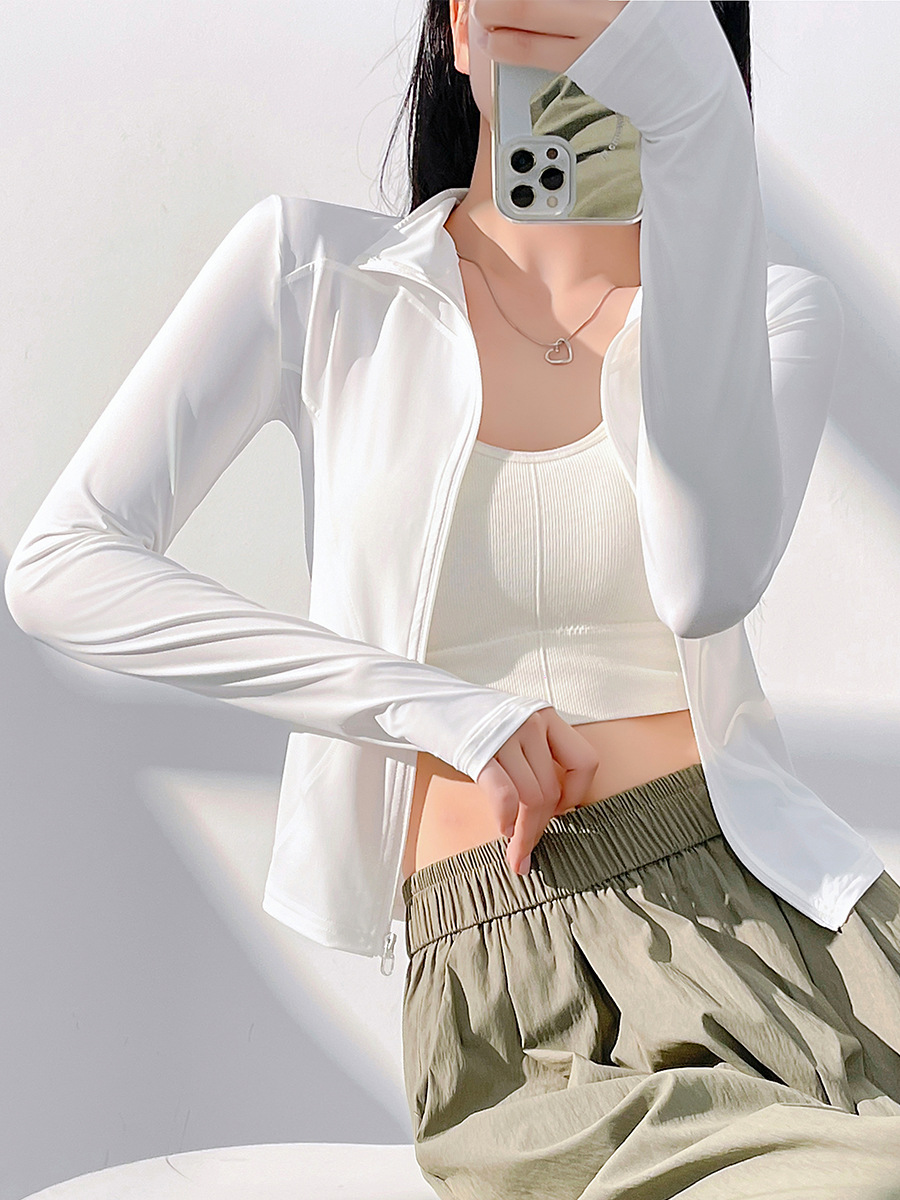 Juyitang Slim-Fitting Yoga Wear for Outerwear, Slim-Fitting Yoga Wear with Stand Collar, Fitness Running Yoga Sports Jacket for Women