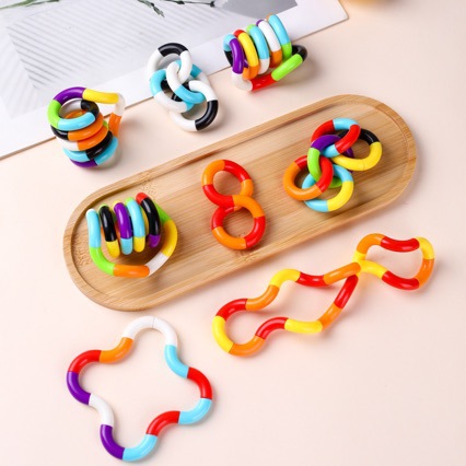 Cross-Border Popular Twisty Toy DIY Stress Relief Toy 18-Section Multi-Color Versatile Twisting and Transforming Rope for Stress Relief and Venting