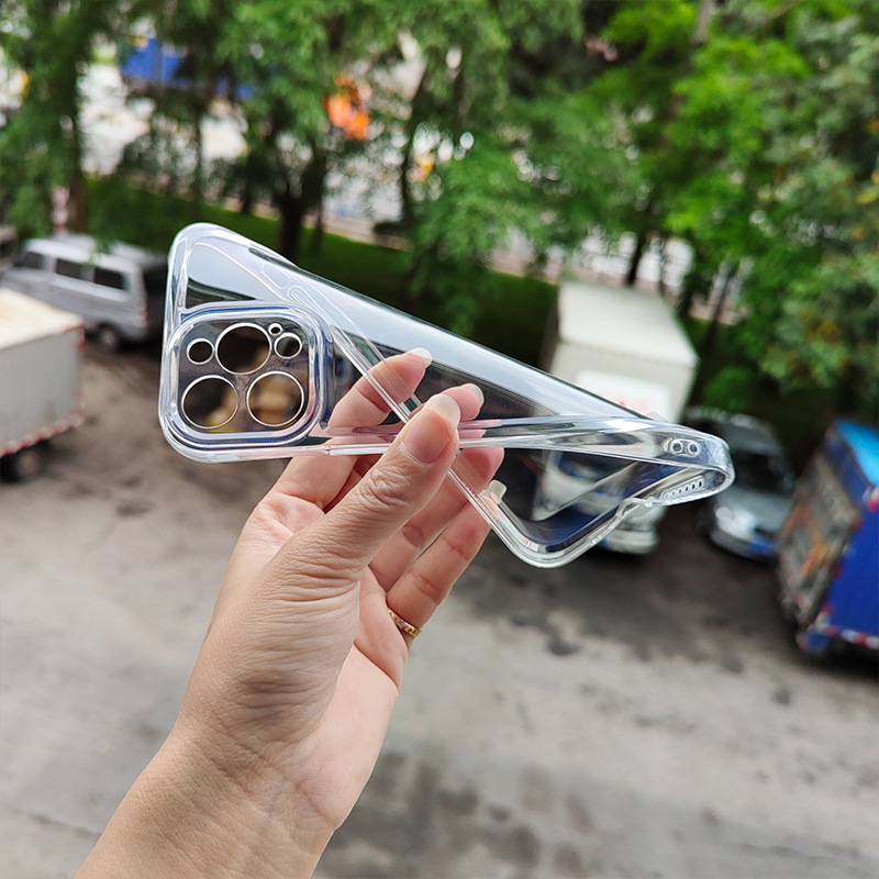 Suitable for Apple 15Promax Mobile Phone Case New Iphone17 Space Case Transparent 14 Silicone 16 Anti-Fall Soft Case