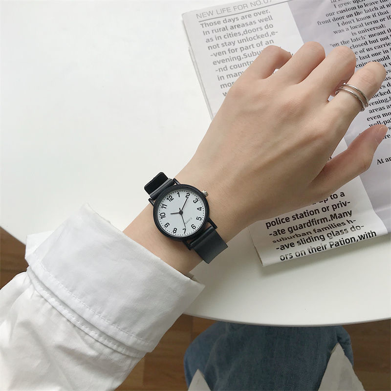 Women's Korean-style Digital Watch Simple ins Temperament Retro Women's Watch for Junior High School Students Civil Servant Examination