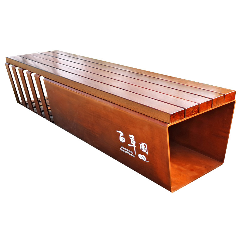 Fengzhong weathering steel art garden weathering steel plate park bench Q355GNH model Metal Products