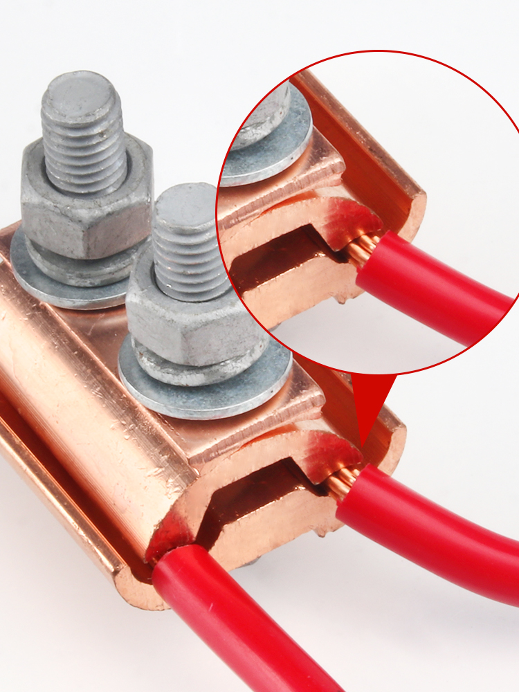 Copper-Aluminum Joint Transition Connection T-Type Terminal Block Snap-On Wire Branch Joint Wiring Clamp Parallel Splitter