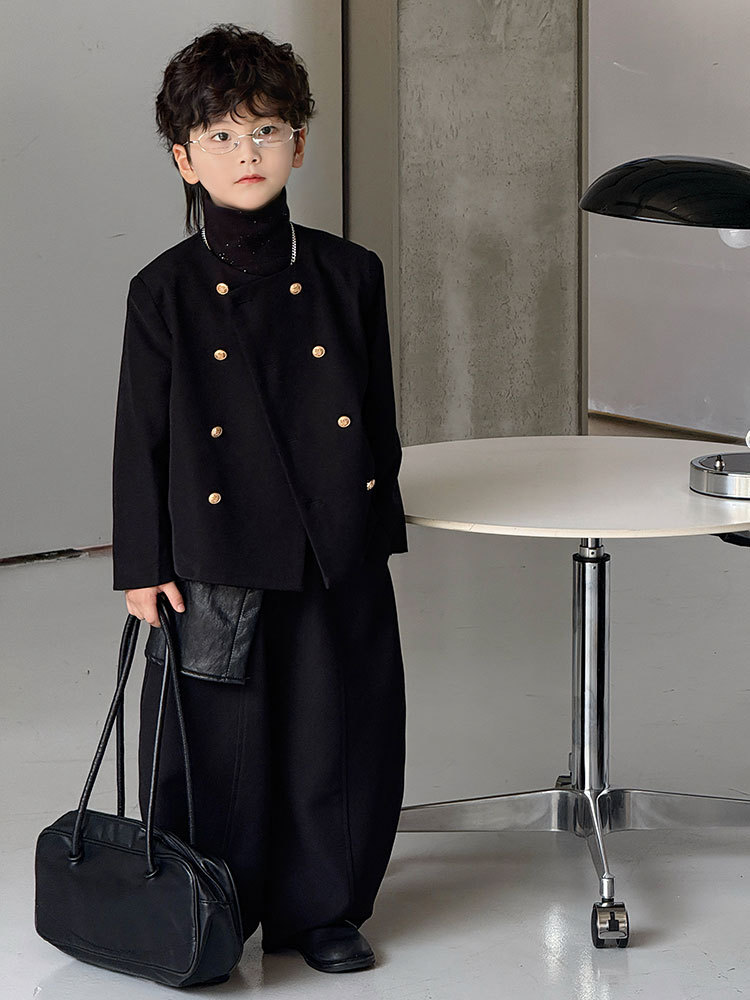 Suit Set 2025 Spring and Autumn New Style Casual Suit Children's Small Suit Top Trendy Dropshipping