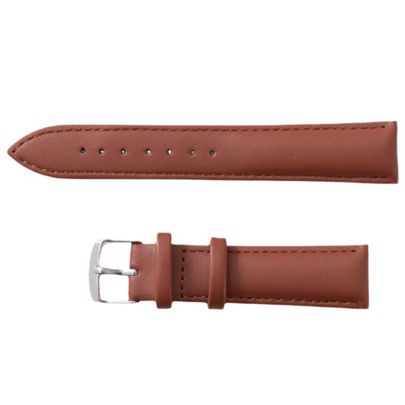 Wholesale Men's and Women's Plain Non-Genuine Leather Watch Straps, High-End Soft Waterproof Oblique Pin Buckle Watch Strap Accessories, Suitable for Huawei