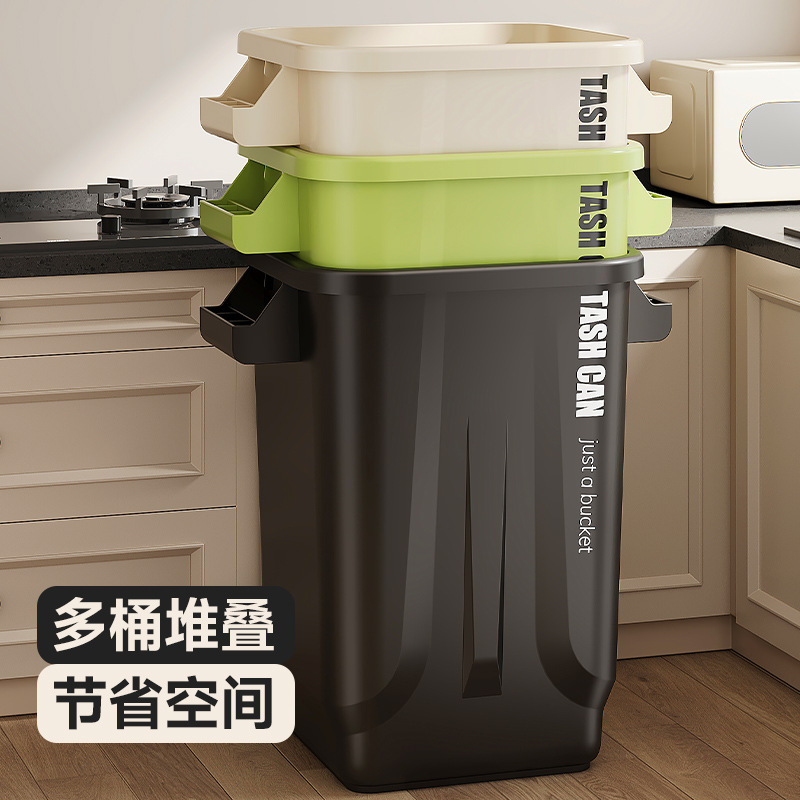2024 new large-capacity trash can kitchen large high-value trash can catering business sanitary bucket wholesale