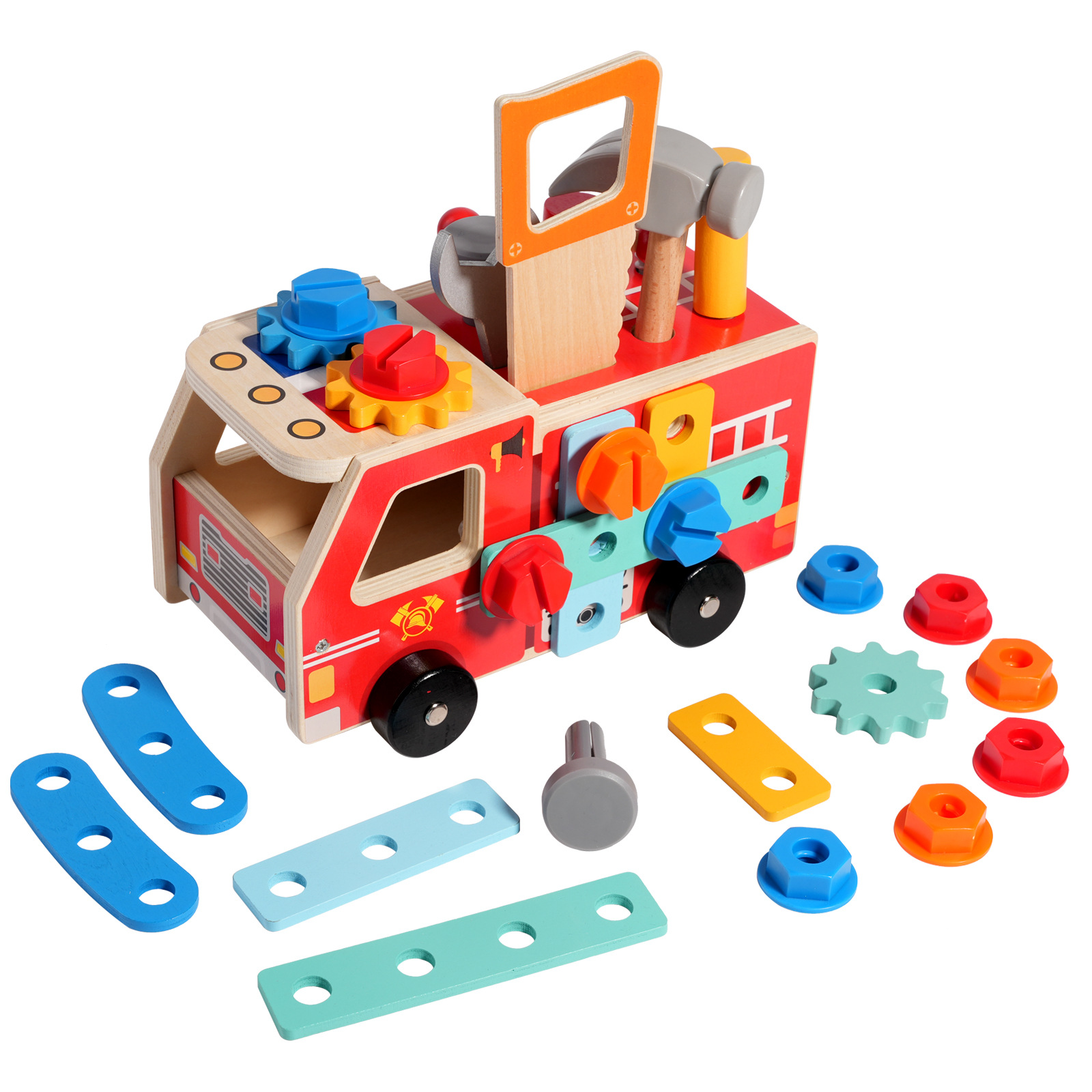 CE/CPC Children's Early Education Disassembly Tool Car Screw Nut Car Screw Exercise Hands-on Ability Educational Wooden Toys