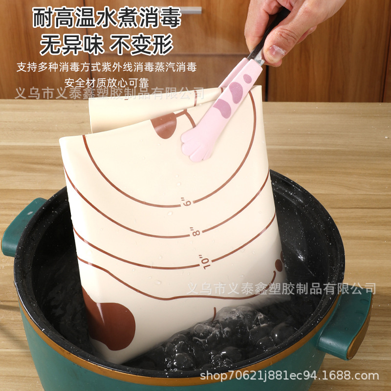 Silicone kneading mat household food grade thickened extra large mat high temperature resistant cartoon dough pad rolling pad cutting board