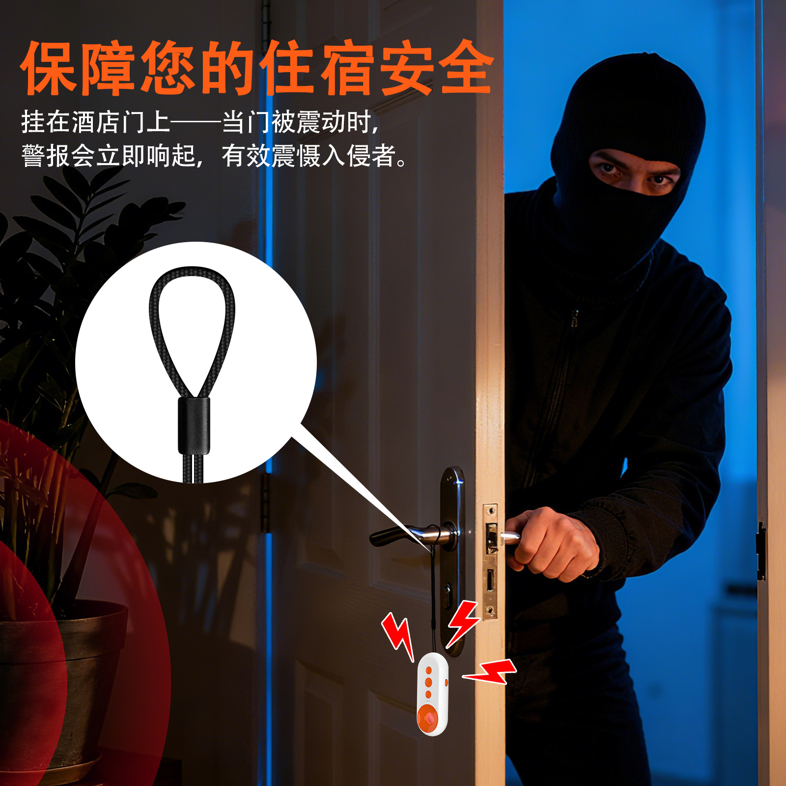 Travel Camera Detector Personal Sos Emergency Alarm Door Vibration Sensor Alarm Factory Direct Sale