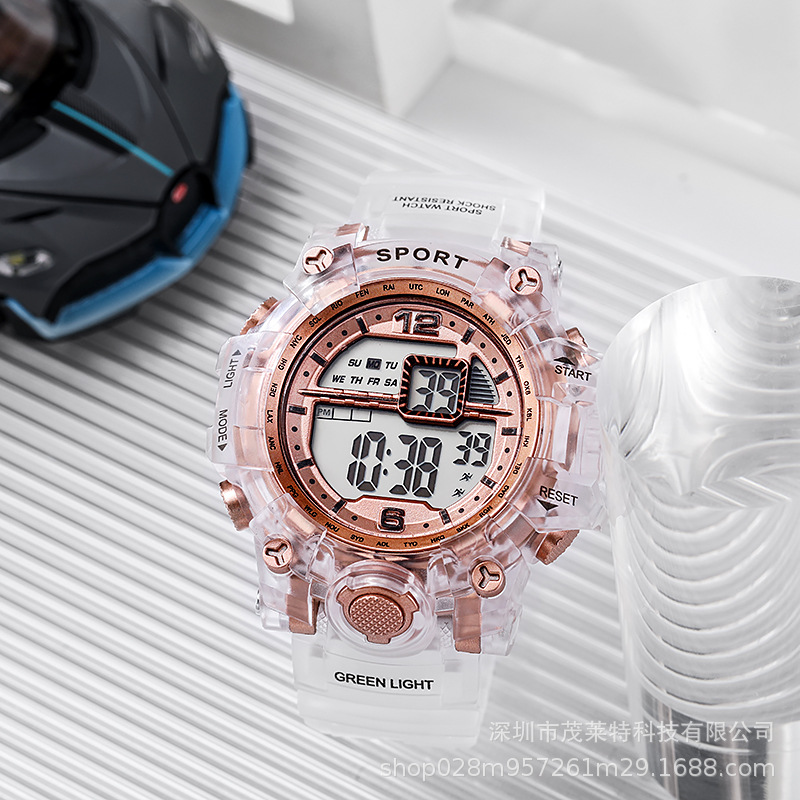 Новые прозрачные спортивные часы для мужчин и женщин прозрачный ремешок водонепроницаемые уличные модные электронные часы стильные студенческие часы