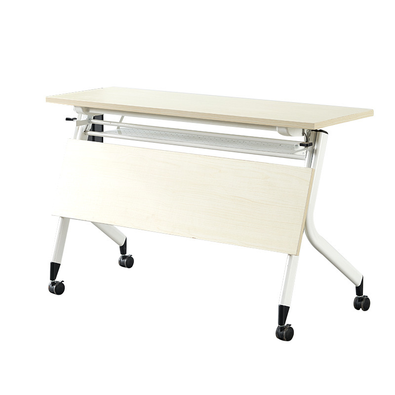 Folding Training Table Conference Table and Chair Combination Multifunctional Movable Splicing Office Tutoring Class Long Double Desk