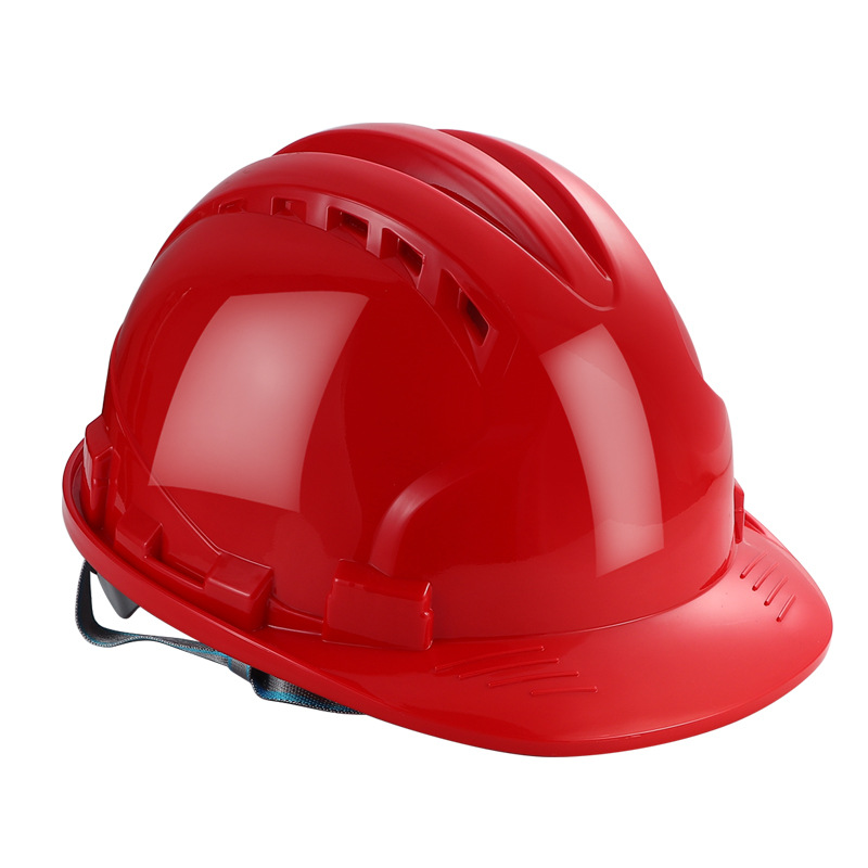 National Standard Abs Three-Rib Safety Helmet Breathable Anti-Collision Construction Helmet Electrically Insulated V-Shaped Electrician Helmet Printable Construction Site Helmet