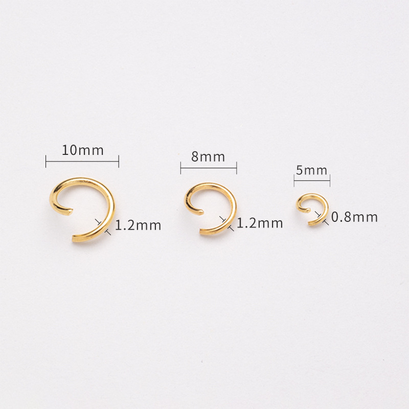DIY Jewelry Accessories Open Ring Necklace Bracelet Handmade Connecting Ring Multi-Specification Hanging Ring Single Ring Open Ring Iron Ring