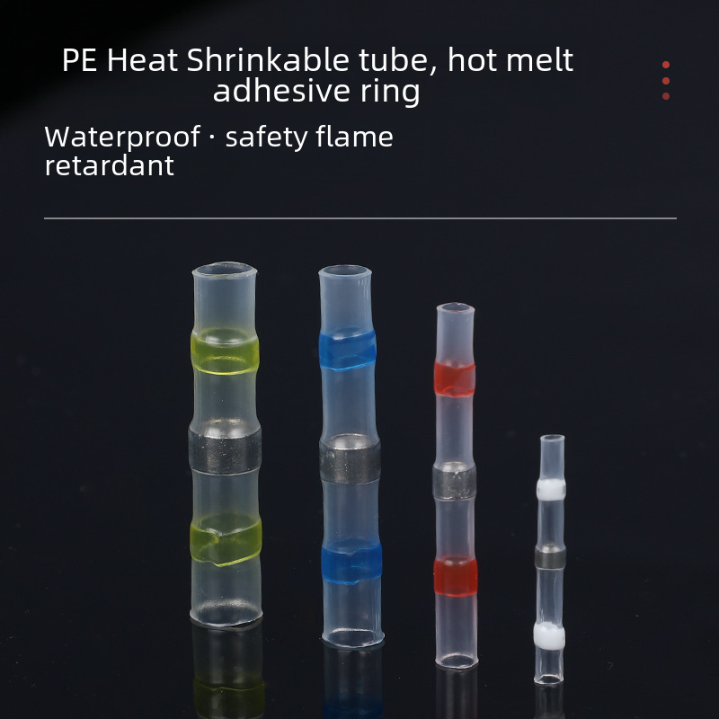 Wholesale Pressure-Free Waterproof Solder Ring Intermediate Tube Terminal Block Quick Wiring Heat Shrinkable Wire Butt Solder Terminal