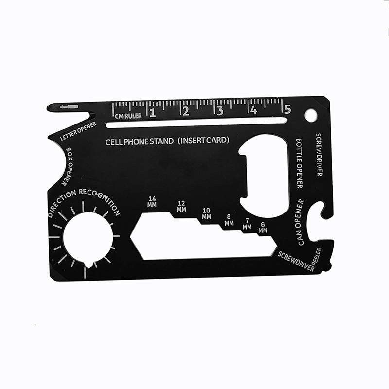 Outdoor tools stainless steel card knife army knife card survival card Survival Card black silver multi-function tool card