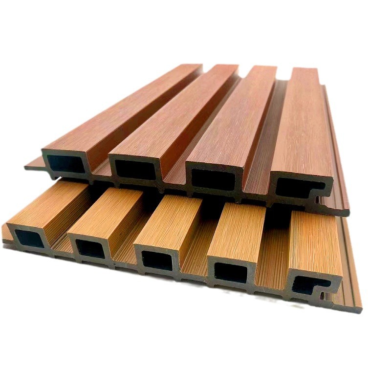 Outdoor Great Wall Board Exterior Wall Panel Plastic Wood Fence Courtyard Anti-Corrosion Wood Co-Extruded Great Wall Board Outdoor Wood-Plastic Wall Panel