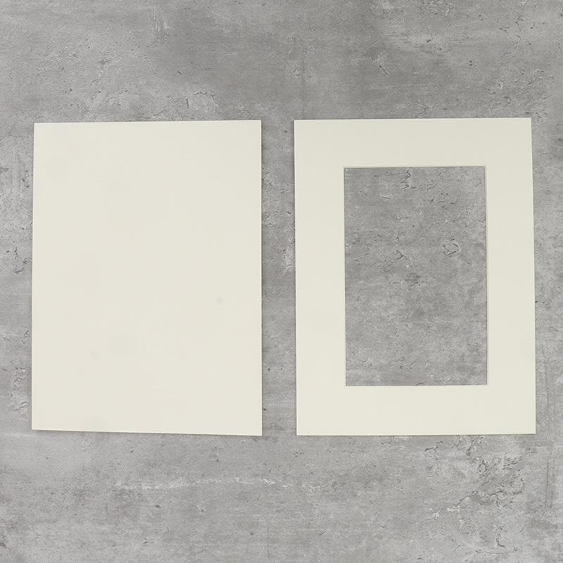 Factory custom spot wholesale photo frame lined with hollow cardboard mounted a4A3 paper square white cardboard