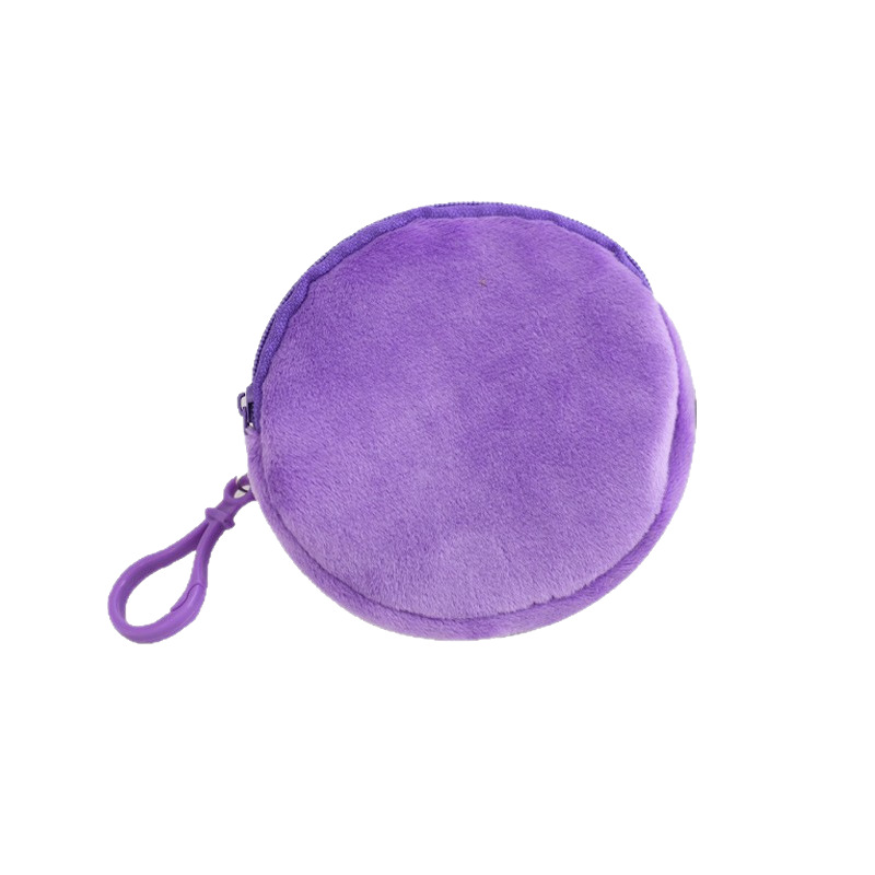 Fruit Color Stuffed Round Coin Purse Keychain Cute Wallet Ladies Id Card Holder Casual Coin Bag Wholesale