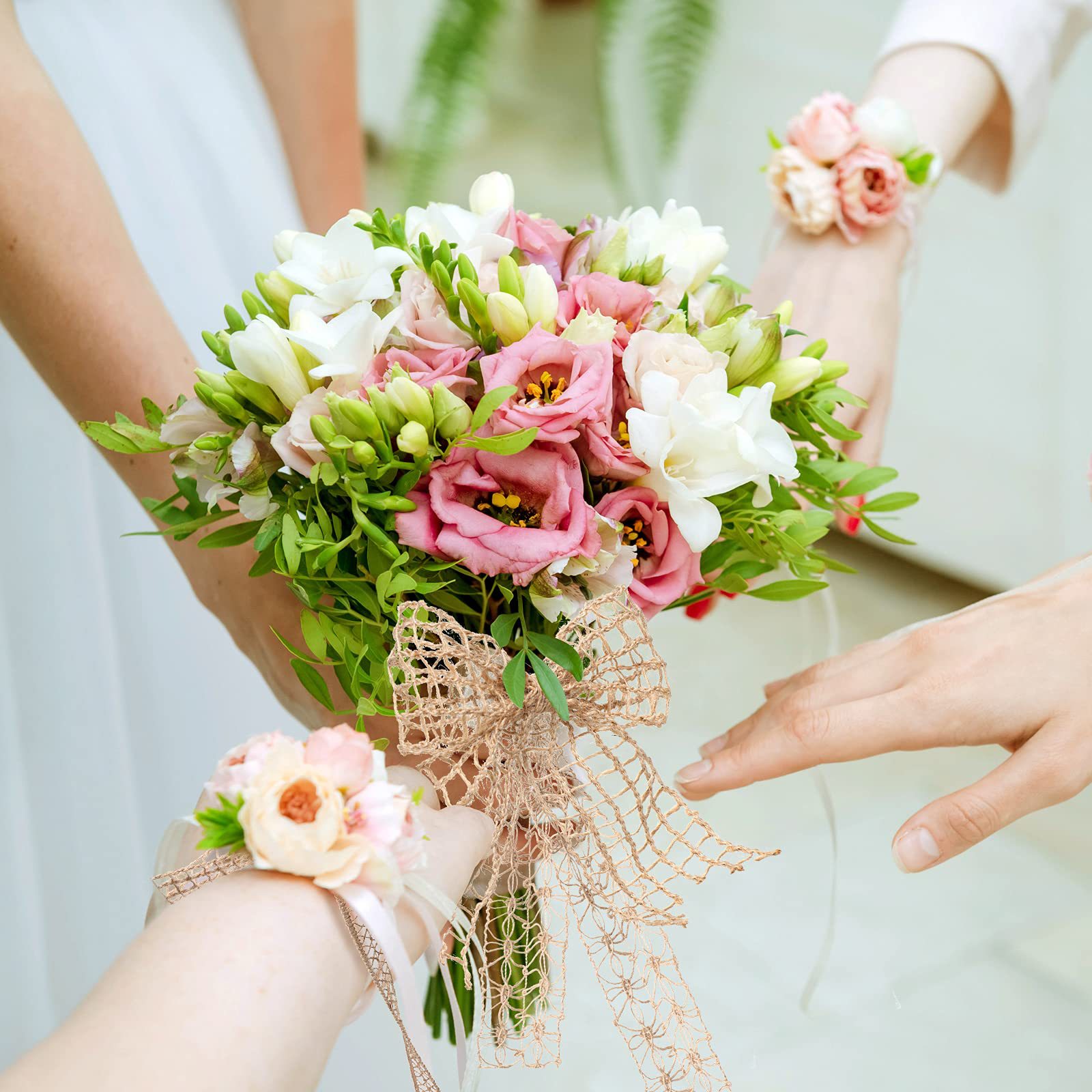 Cross border hot linen ribbon natural jute burlap lace mesh decorative ribbon suitable for DIY handmade