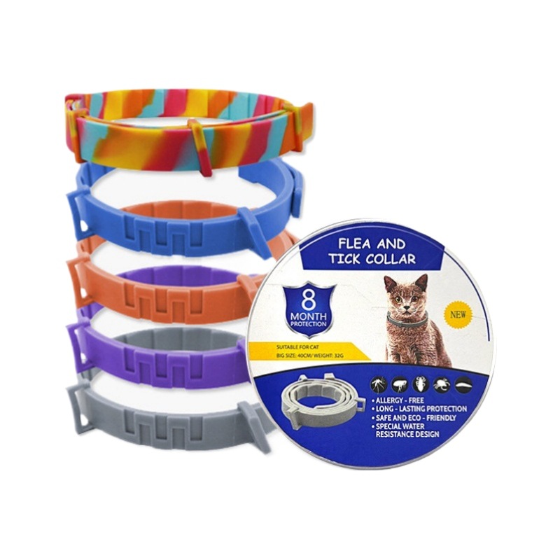 Mosquito collar pet summer dog and cat flea anti-mosquito lice silicone collar adjustable custom pet supplies