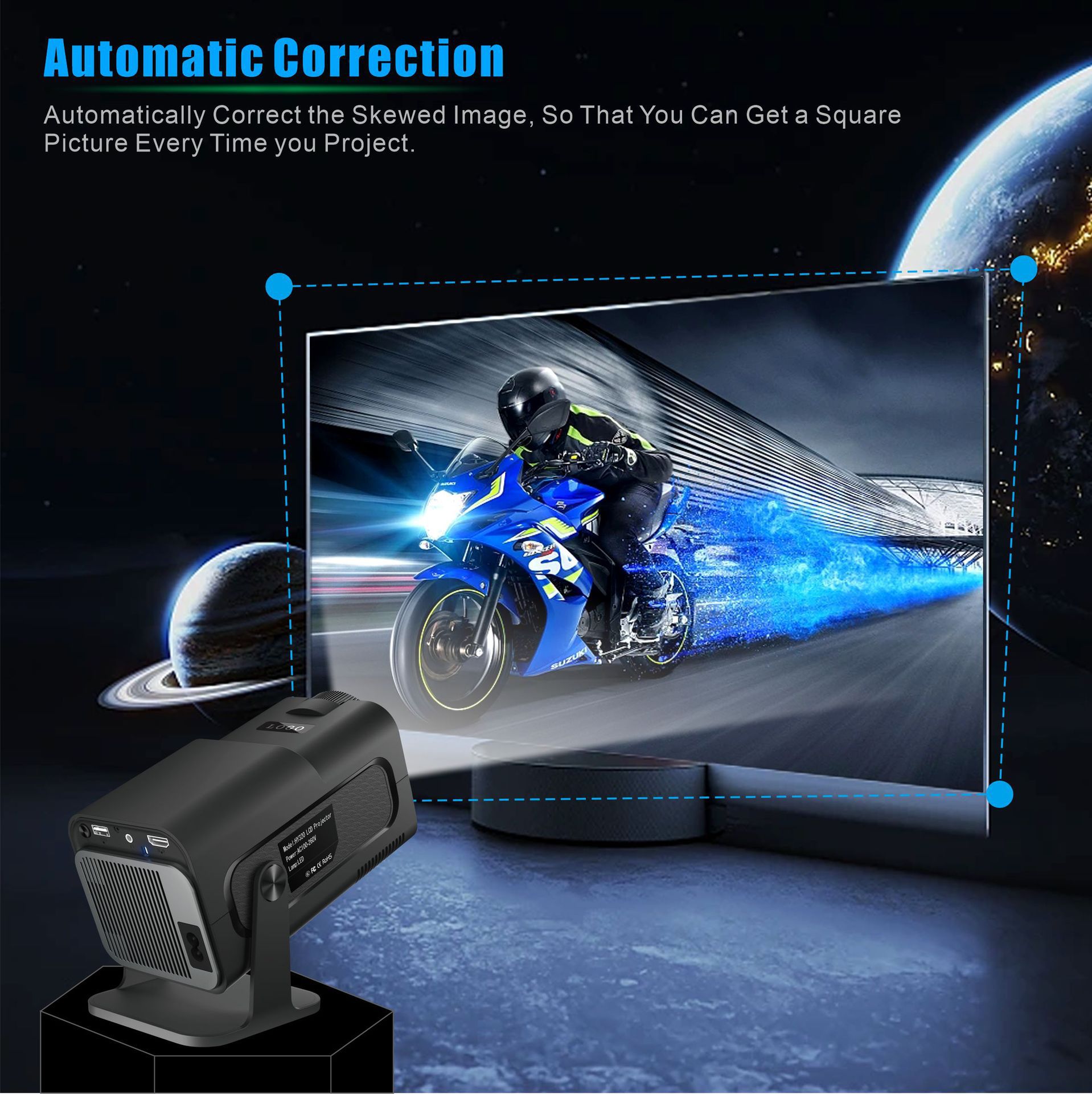 Cross-Border Hy320Mini Projector 720P Android System High-Definition Home Theater Portable Wifi Projector