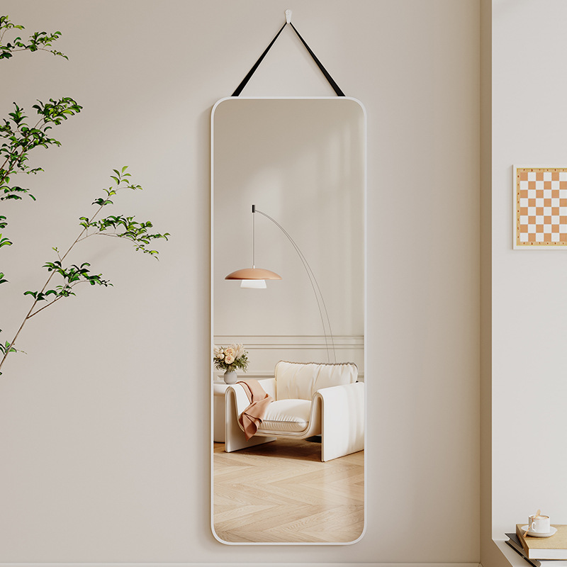 Lanyard Full-length Mirror Hanging Door Mirror Entrance Dressed Mirror Wall-mounted Household Bedroom Dormitory Wall-mounted Wall-mounted Fitting Mirror