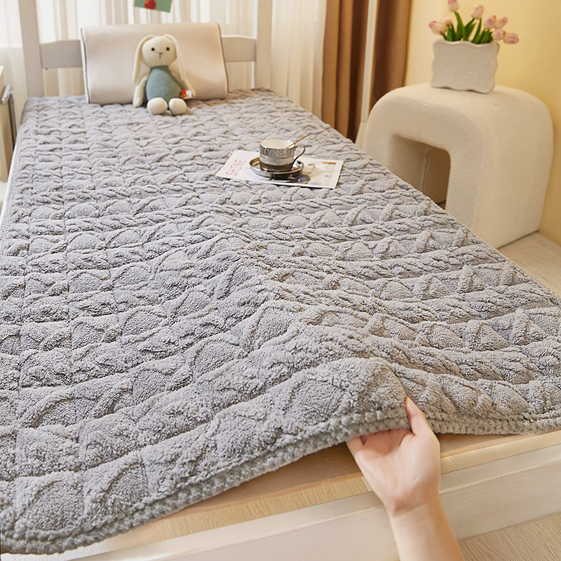 Супер теплый матрас из молочного велюра, нижний тефлоновый плед, односпальный матрас для студентов, домашняя флисовая простынь
