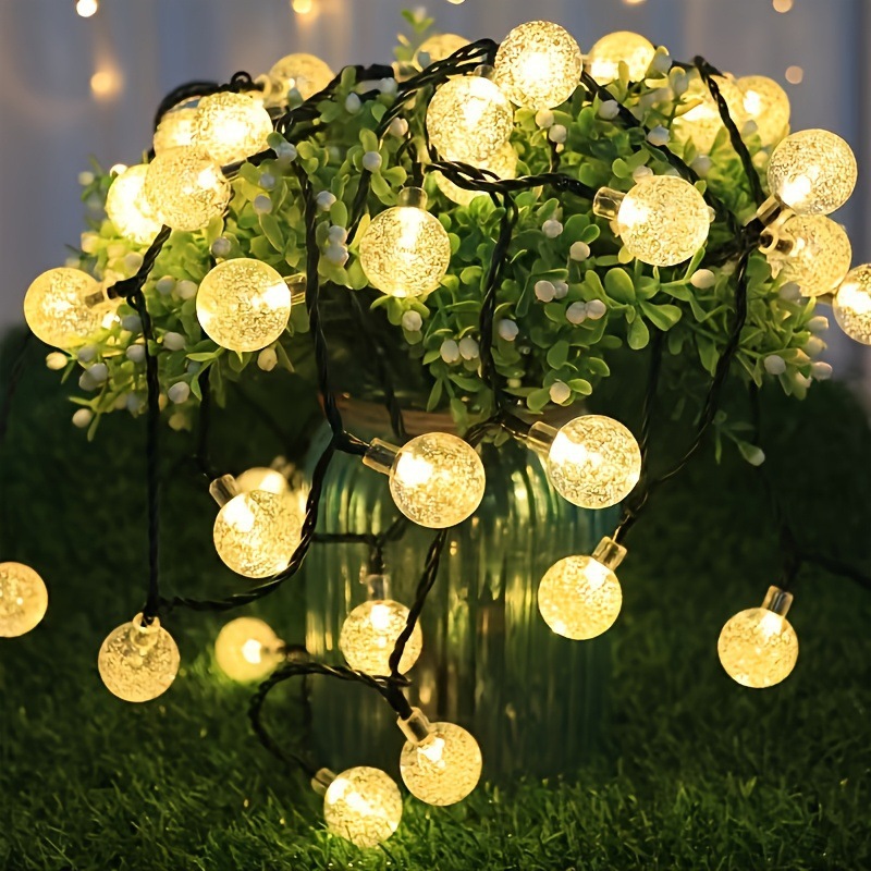 2026 New Cross-Border Solar Led String Lights 16/39 Feet 8 Lighting Modes Warm Tone Cross-Border