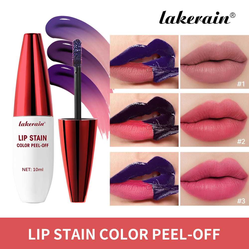 Lakerain Big Belly Peel-Off Lip Gloss Easy to Color Moisturizing Long-Lasting Non-Stick Cup Lipstick Cross-Border Peel-Off Lip Glaze