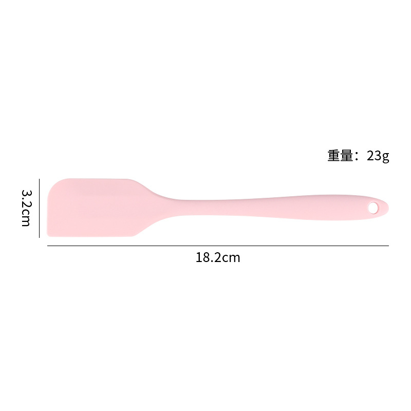 Integrated Silicone Spatula 18.2cm Jam Spatula Small Cream Spatula Silicone Stirring Stick Baking Tool