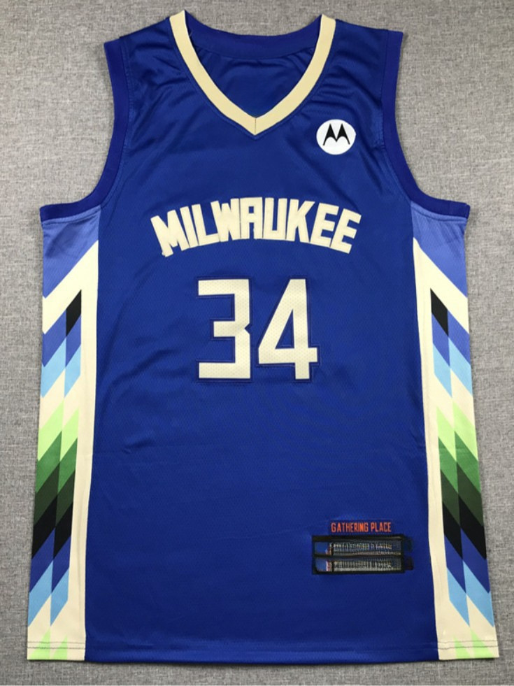 25 City Version Nba Basketball Uniform Bucks Bucks34 # Antetokounmpo 34 # Antetokounmpo