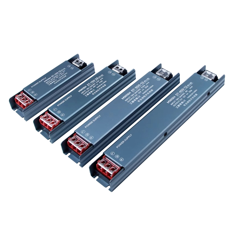 Led Light Strip Transformer Extremely Narrow Switching Power Supply 220V to 12V/24V Low Voltage Linear Light Adapter