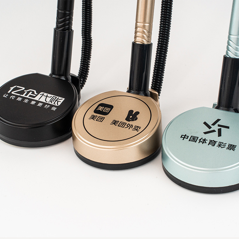 Desk pen logo desktop fixed paste counter pen printing neutral signature pen pen advertising