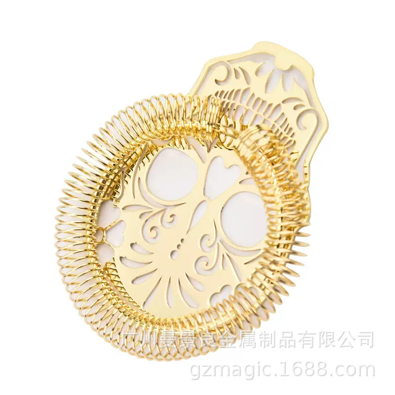 Stainless Steel 304 Ice Filter Bar Cocktail Ice Separator Filter Slag Separator Mixing Cup Utensils Cross-Border Creative