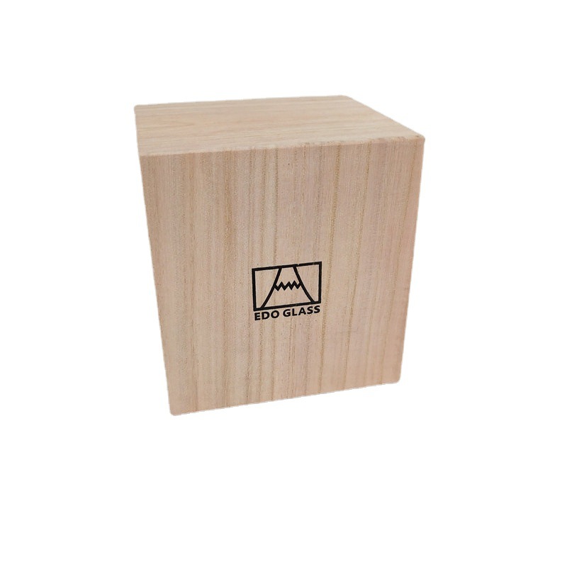 Wooden box Snow Mountain Cup packing box glass wooden box with lining double-piece lid wooden box with printed logo
