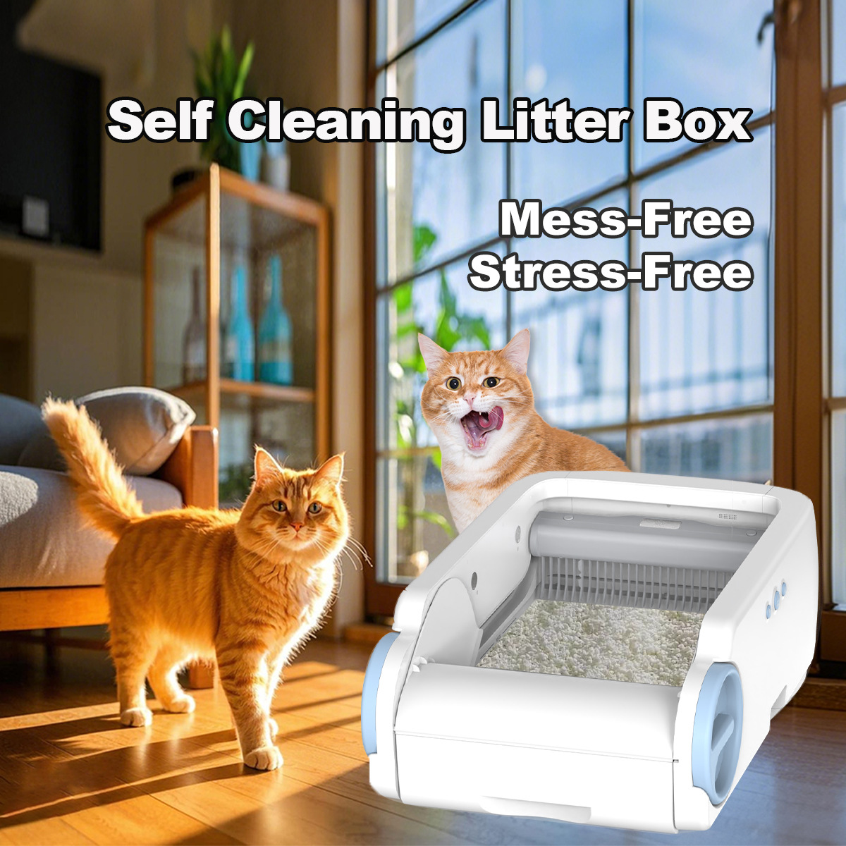 Automatic shoveling excrement cat sand table pet cat smart cat litter box cleaning equipment anti-splash cat toilet wifi control